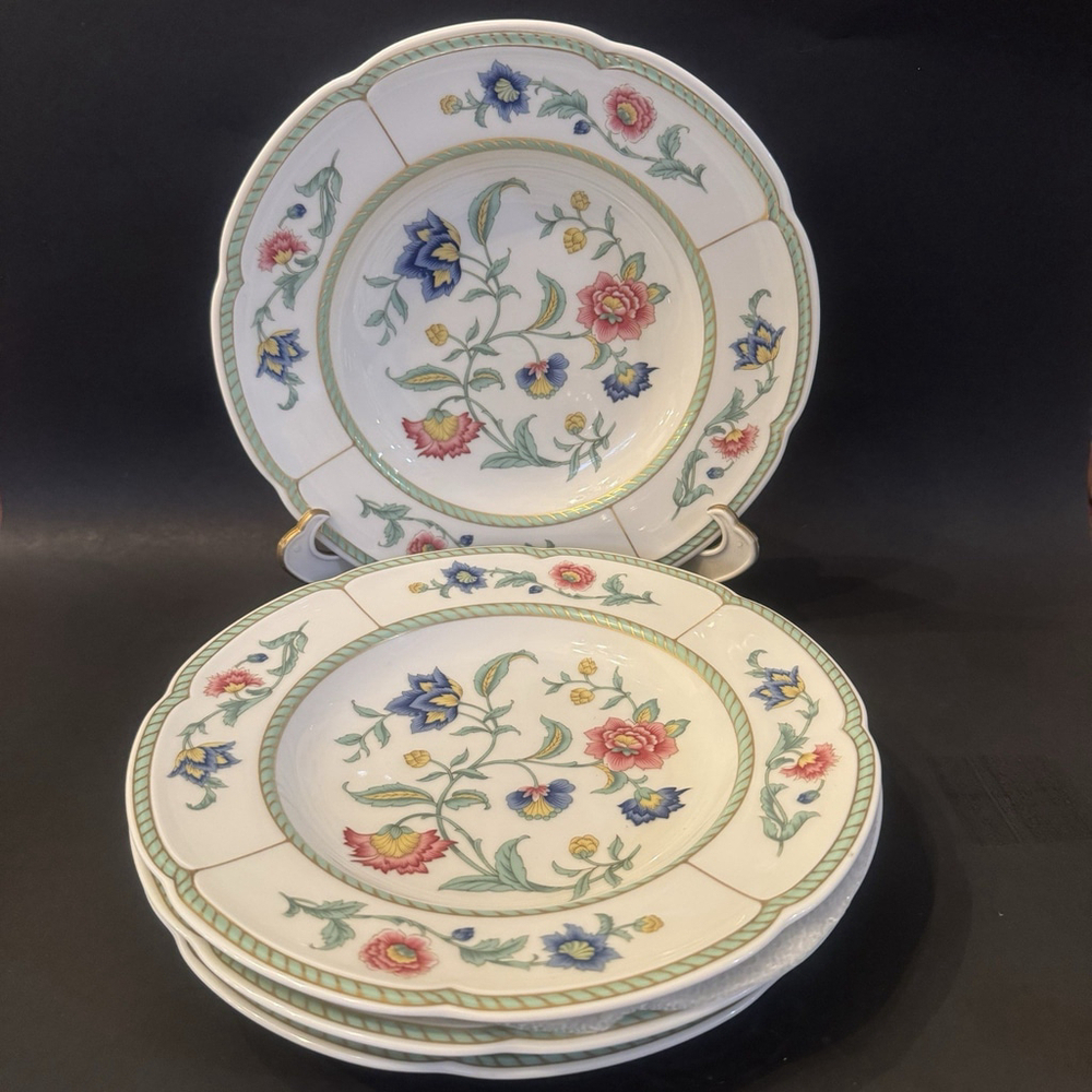 Vtg Set Of 4 Villeroy & Boch Heinrich Indian Summer Soup Bowl 9 3/8" Large Rim